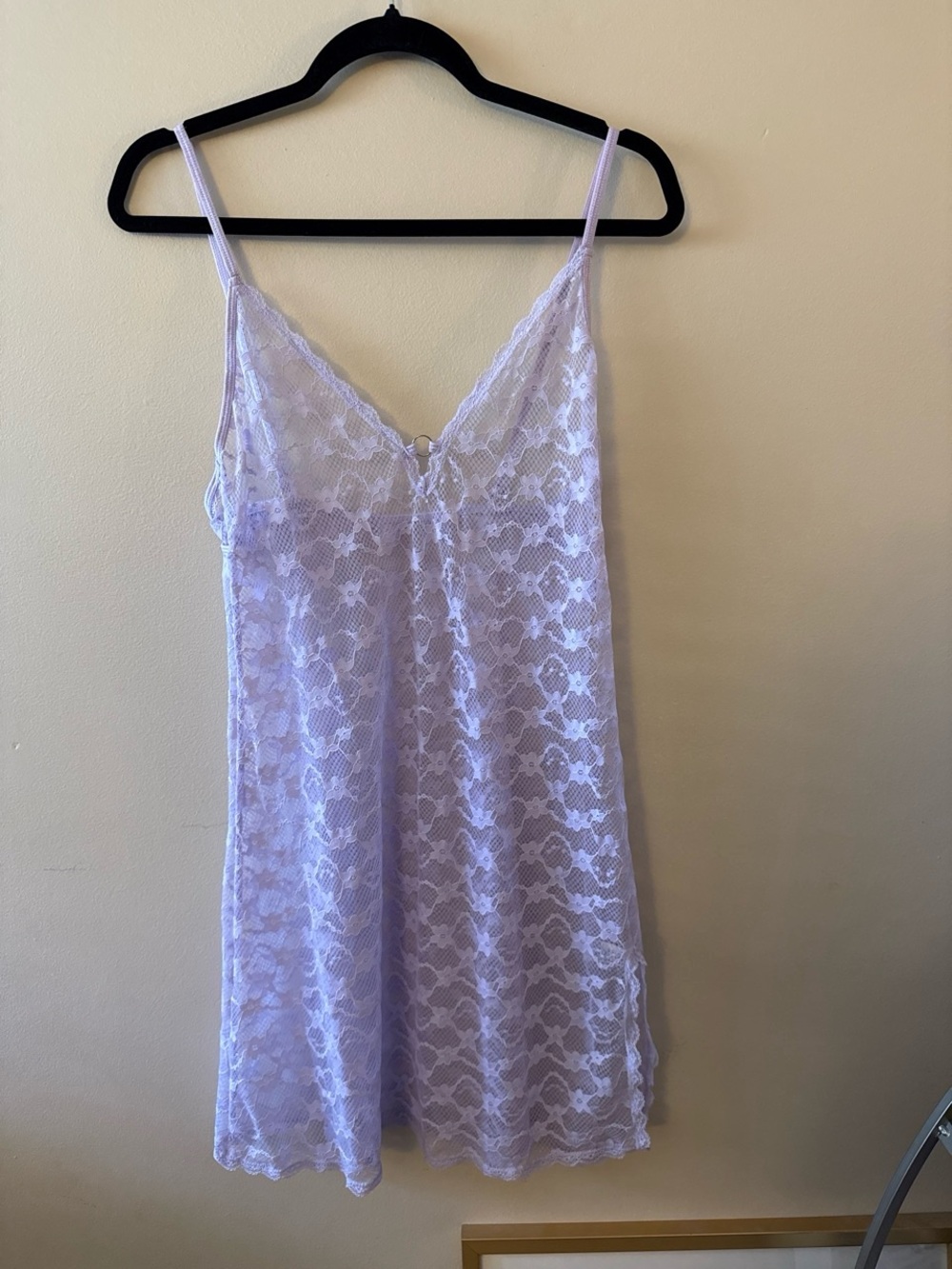 Lace Slip Chemise Nightdress in Lavender